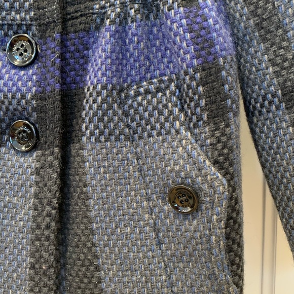 Authentic Burberry Brit Check Wool Coat 8 10 42 - Picture 3 of 9